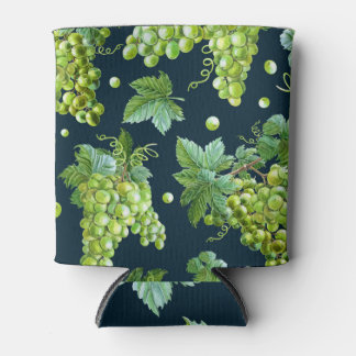 Groene druif: Waterverf donker patroon Blikjeskoeler
