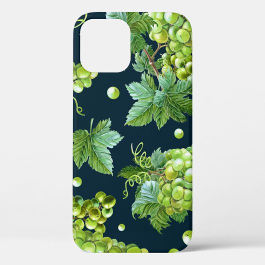 Groene druif: Waterverf donker patroon Case-Mate iPhone Case (Achterkant)