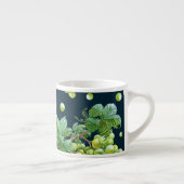 Groene druif: Waterverf donker patroon Espresso Kop (Rechts)