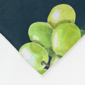 Groene druif: Waterverf donker patroon Fleece Deken (Hoek)