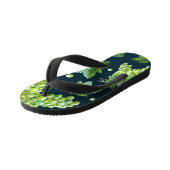 Groene druif: Waterverf donker patroon Kinder Teenslippers (Schuin)
