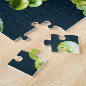 Groene druif: Waterverf donker patroon Legpuzzel (Zijkant)