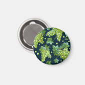 Groene druif: Waterverf donker patroon Magneet (Voorkant / Achterkant)