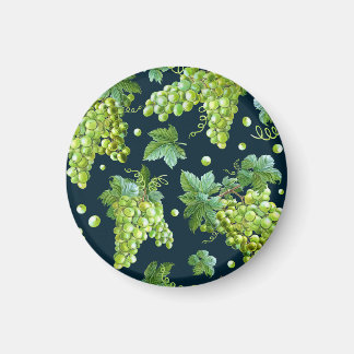 Groene druif: Waterverf donker patroon Magneet