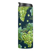 Groene druif: Waterverf donker patroon Thermosbeker (Geroteerd rechts)