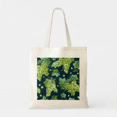 Groene druif: Waterverf donker patroon Tote Bag (Achterkant)