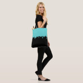 Groene druipende slijm tote bag (Op model)
