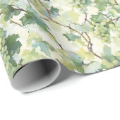 Groene Druiven Bruiloft Cadeaupapier (Rol Hoek)
