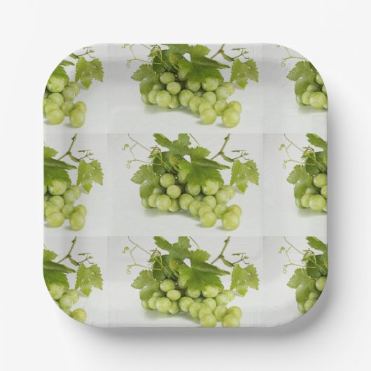 Groene Druiven Custom 7 " Papieren Borden Bordje (Voorkant)