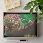  groene druiven en wijnstokken op bruine ontkoppel tissuepapier (Geschenk)