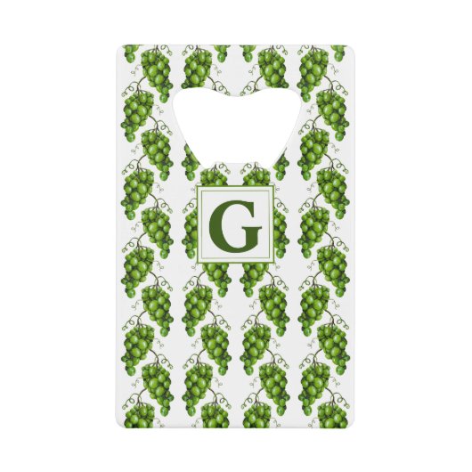 Groene druiven flesopener creditkaart flessenopener (Voorkant)