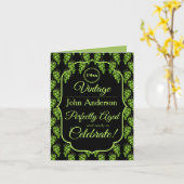 Groene druiven gevouwen Wenskaart Kaart (Gele Bloem)