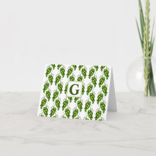 Groene druiven gevouwen Wenskaart Kaart