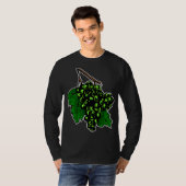 Groene druiven Grafisch Fruit Cluster van druiven T-shirt (Voorkant volledig)