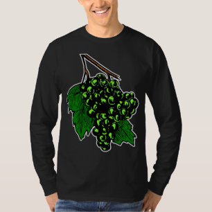 Groene druiven Grafisch Fruit Cluster van druiven T-shirt