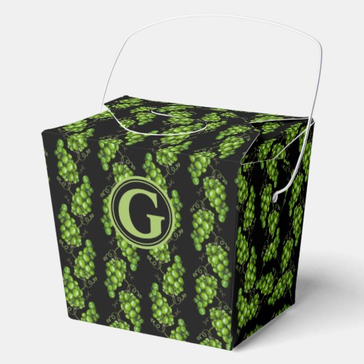 Groene druiven gunstbox bedankdoosjes (Voorkant)