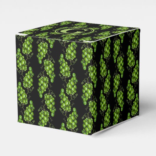 Groene druiven gunstbox bedankdoosjes (Voorkant Zijde)