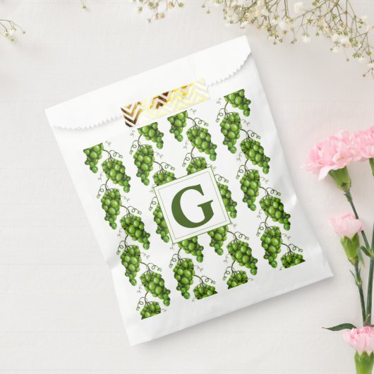 Groene druiven gunstzak bedankzakje (Gezegeld)