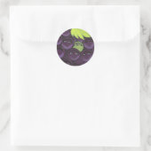 Groene druiven, ingericht ronde sticker (Tas)
