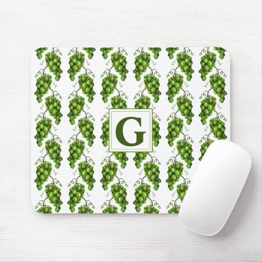 Groene druiven Mousepad Muismat (Met muis)