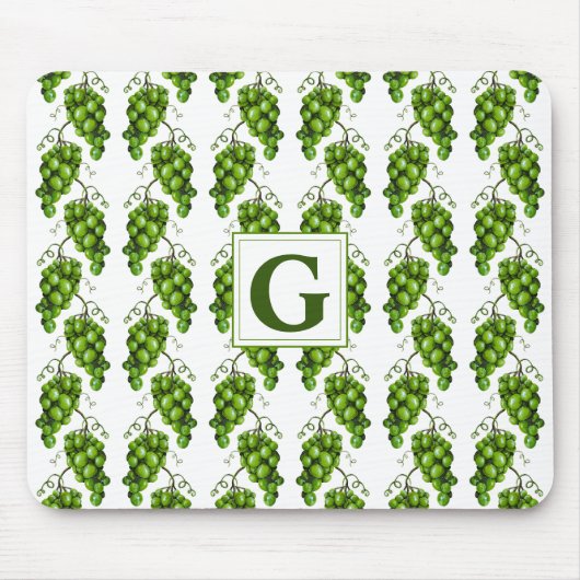 Groene druiven Mousepad Muismat (Voorkant)