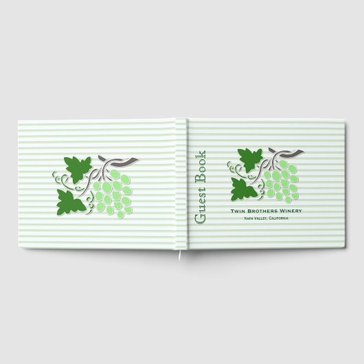 Groene druiven op striptewijn - Thema Guest Book Gastenboek (Volledig)