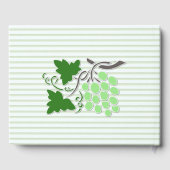 Groene druiven op striptewijn - Thema Guest Book Gastenboek (Achterkant)