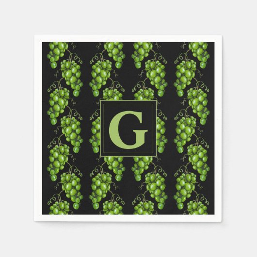 Groene druiven Papier servet (Voorkant)
