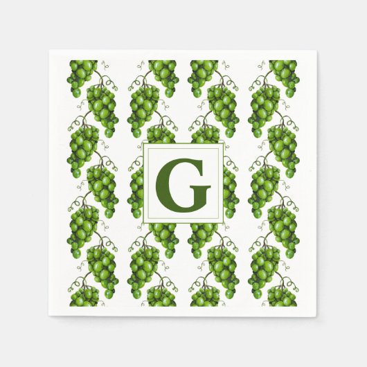 Groene druiven Papier servet (Voorkant)