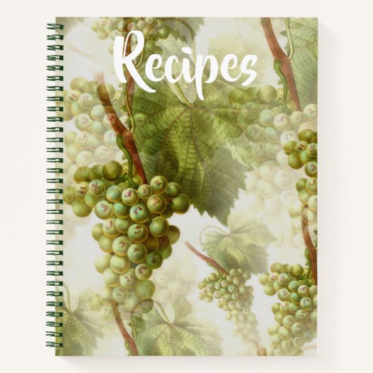 Groene druiven — Recipe Book Notitieboek (Voorkant)