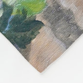Groene Druiven Stilleven Schilderij Fleece Deken (Hoek)