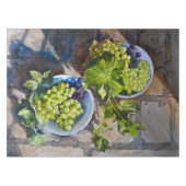Groene Druiven Stilleven Schilderij Tafelkleed (Voorkant (Horizontaal))