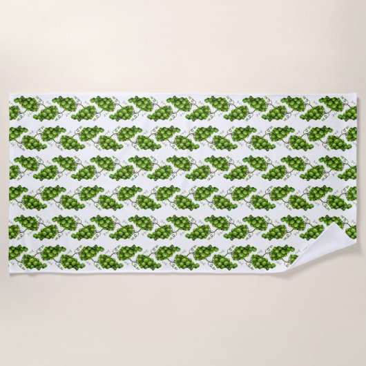 Groene druiven strandlaken (Voorkant)