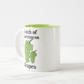 Groene druiven tweekleurige koffiemok (Voorkant links)