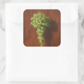 Groene druiven vierkante sticker (Tas)