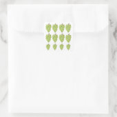Groene druiven vierkante sticker (Tas)