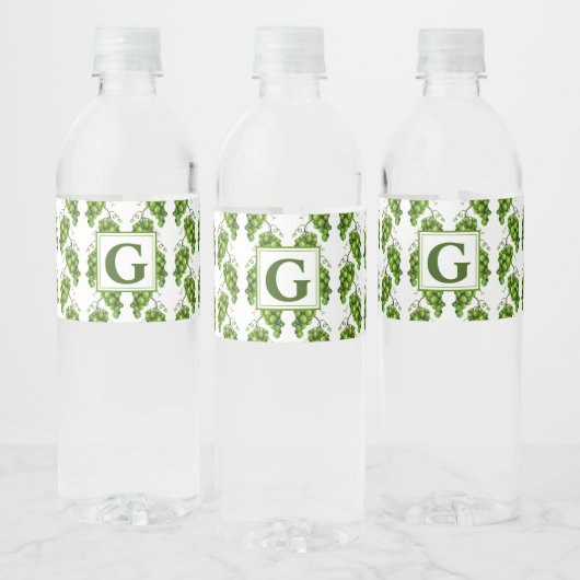 Groene druiven Water fles etiketten (Flessen)