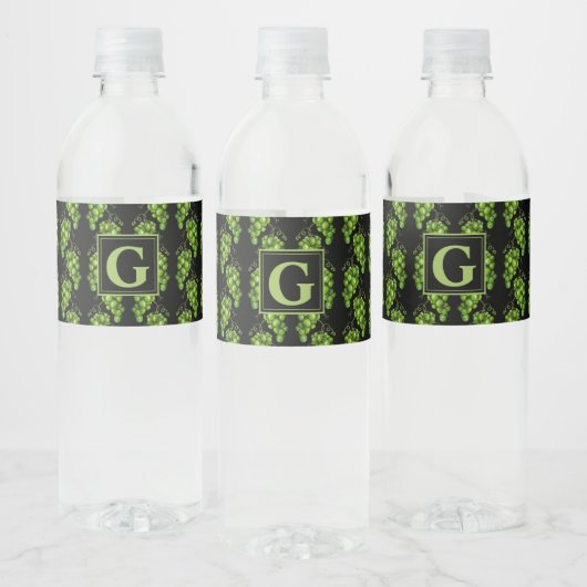 Groene druiven Water fles etiketten (Flessen)