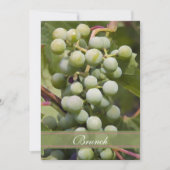 Groene Druiven Wijngaard Bruiloft Brunch Kaart (Voorkant)