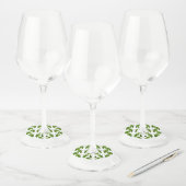 Groene druiven Wijnglas Label (Set)