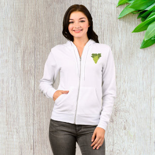 Groene Druiven Wijnstok Bladeren Vers Fruit Hoodie