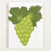 Groene Druiven Wijnstok Bladeren Vers Fruit Planner (Voorkant)