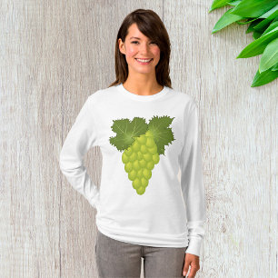 Groene Druiven Wijnstok Bladeren Vers Fruit T-shirt