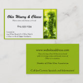 Groene druiven Wijnvruchten Visitekaartjes (Voorkant / Achterkant)