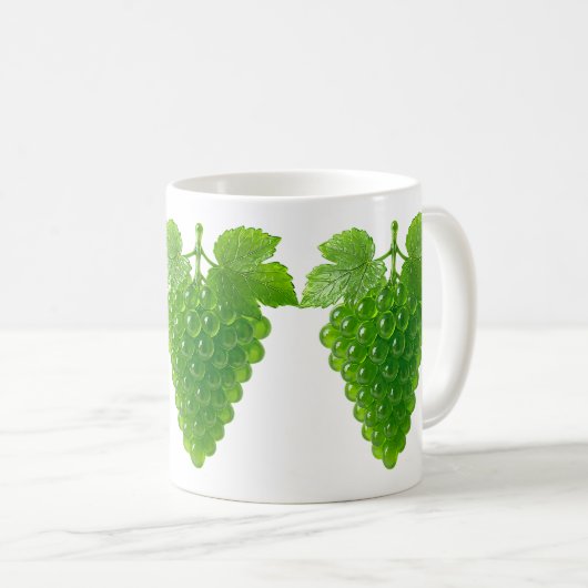 Groene druivenband 3d koffiemok (Voorkant rechts)