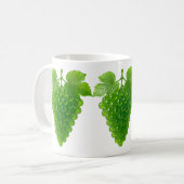 Groene druivenband 3d koffiemok (Voorkant links)