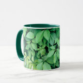 Groene druivenbladeren mok (Voorkant links)