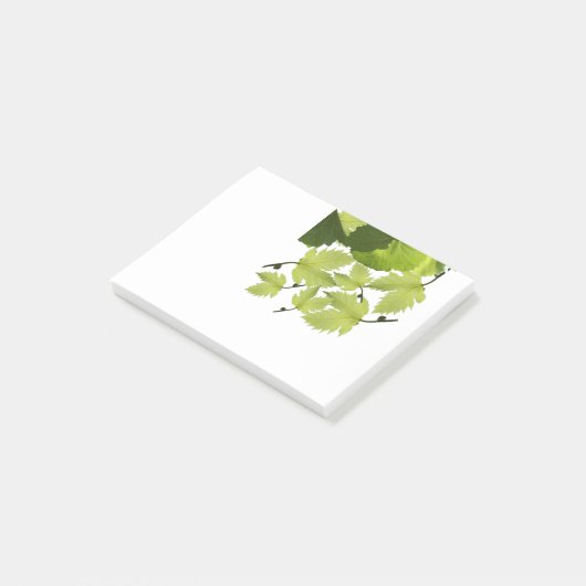 Groene druivenbladeren post-it® notes (Schuin)