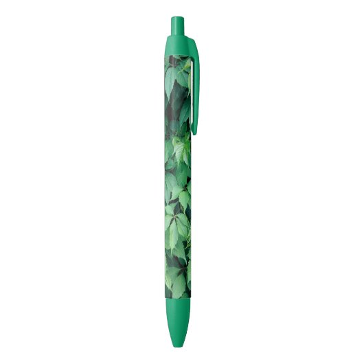 Groene druivenbladeren zwarte inkt pen (Achterkant (Verticaal))