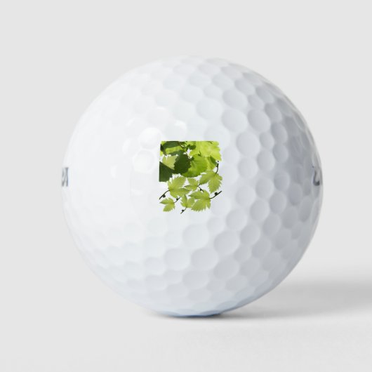 Groene Druivenrankbladeren Golfballen (Voorkant)